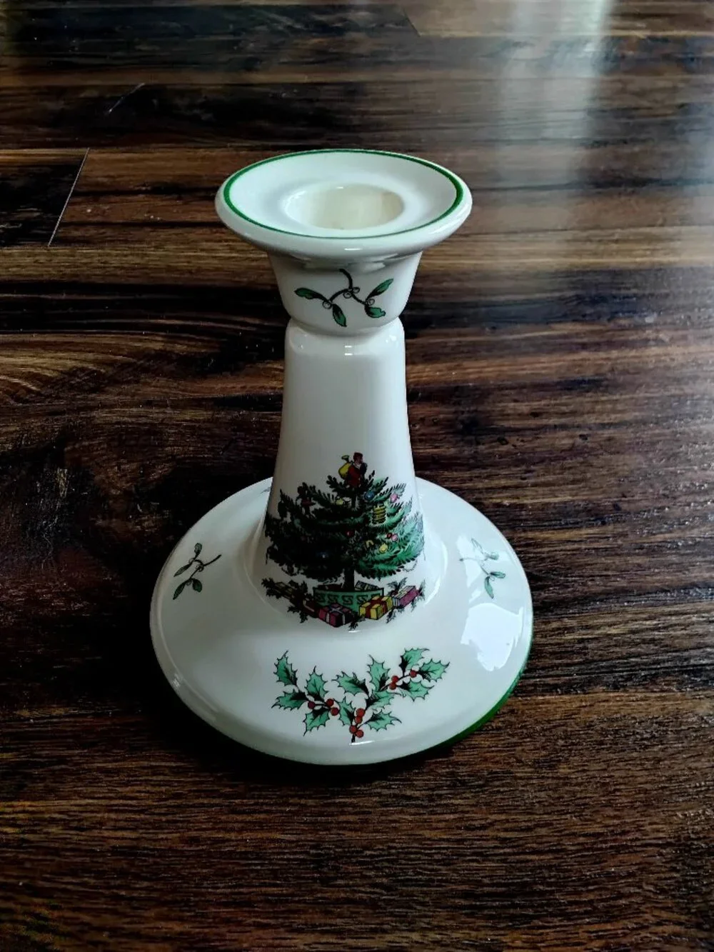 Spode Christmas Tree Ceramic Candle Stick Holder